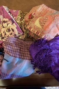 Bundle of 4 colorful pashmina scarves